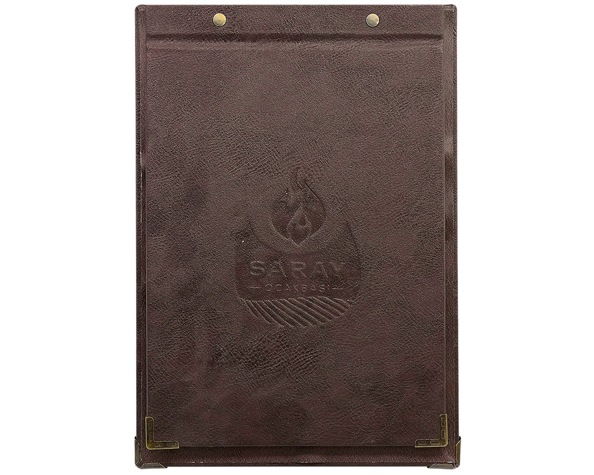 Embossed Leather Menu